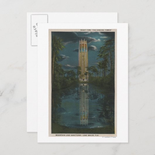 Lake Wales, FL - Sicht auf den See & Singen Postkarte (Vorne/Hinten)