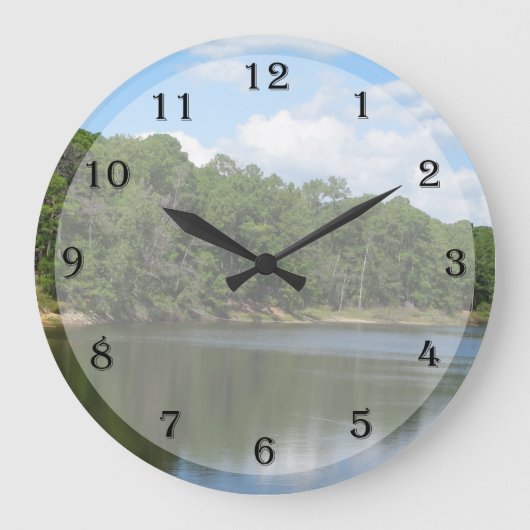 Lake Wall Clock Große Wanduhr (Vorderseite)