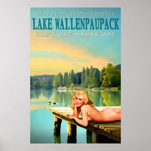 Lake Wallenpaupack Pennsylvania Marilyn Monroe Pin Poster (Vorne)