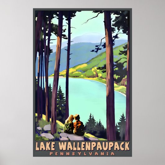 Lake Wallenpaupack Pennsylvania Poconos Travel Poster (Vorne)