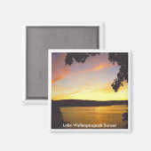 Lake Wallenpaupack Sunset Magnet (Vorderseite/Rückseite)