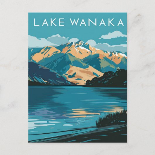 Lake Wanaka New Zealand Travel Postkarte (Vorderseite)