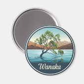 Lake Wanaka Tree New Zealand Travel Magnet (Vorderseite/Rückseite)