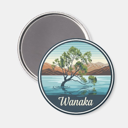 Lake Wanaka Tree New Zealand Travel Magnet (Vorderseite/Rückseite)