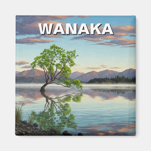 Lake Wanaka Tree New Zealand Travel Magnet (Vorne)