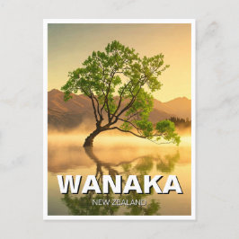 Lake Wanaka Tree New Zealand Travel Postkarte