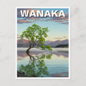 Lake Wanaka Tree New Zealand Travel Postkarte (Vorderseite)
