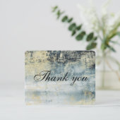 Lake Water Green & Gold Malerei Danke Karte (Stehend Vorderseite)