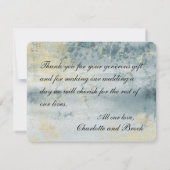Lake Water Green & Gold Malerei Danke Karte (Rückseite)