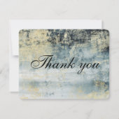 Lake Water Green & Gold Malerei Danke Karte (Vorderseite)