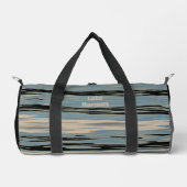 Lake Water Modern Blue Beige Black Duffle Bag (Vorderseite)