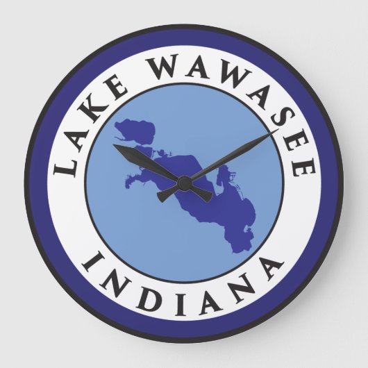 Lake Wawasee, Indiana Große Wanduhr (Vorderseite)