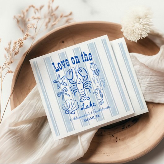 Lake Weekend Junggeselinnen-Abschied Serviette