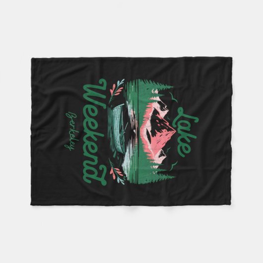 Lake Weekend Vacation Trip Berkeley California Fleecedecke (Vorderseite (Horizontal))