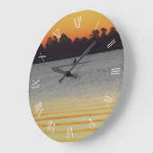 Lake Wendouree Calm Before Nightfall Große Wanduhr (Winkel)