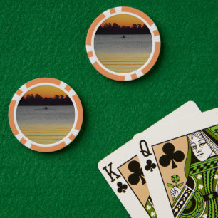 Lake Wendouree Ruhe vor Einbruch der Nacht Pokerchips