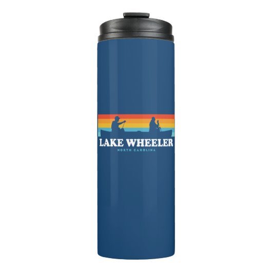 Lake Wheeler North Carolina Canoe Thermosbecher (Vorderseite)