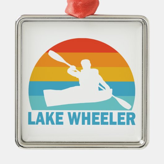 Lake Wheeler North Carolina Kayak Ornament Aus Metall (Vorne)