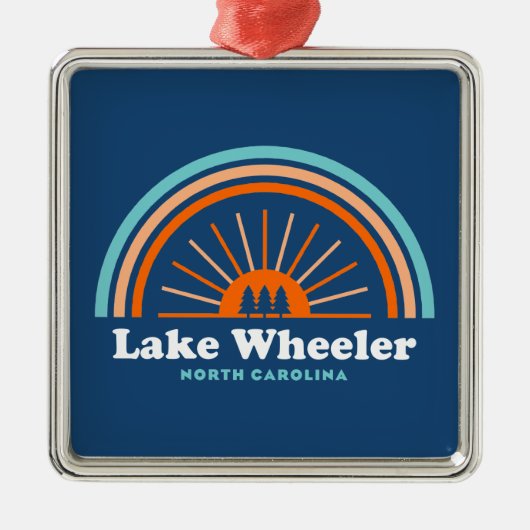 Lake Wheeler North Carolina Rainbow Ornament Aus Metall (Vorne)
