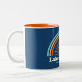 Lake Wheeler North Carolina Rainbow Zweifarbige Tasse (Links)