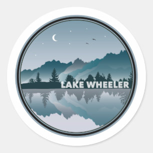 Lake Wheeler North Carolina Reflektion Runder Aufkleber