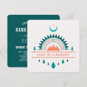 LAKE WILLOUGHBY boho Regenbogenmond Einladung (Vorne/Hinten)