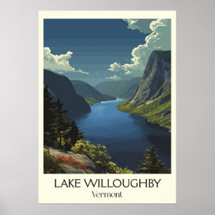 Lake Willoughby VT Malerischer Fjord Poster