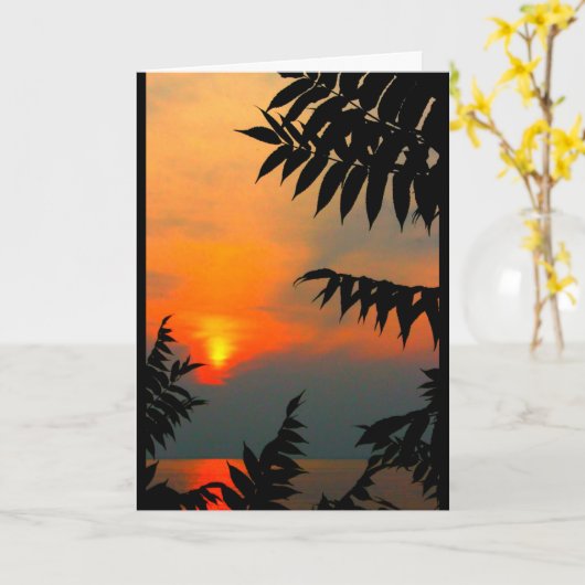 Lake Winnebago Sunset Denken Sie an Sie Karte (Gelbe Blume)