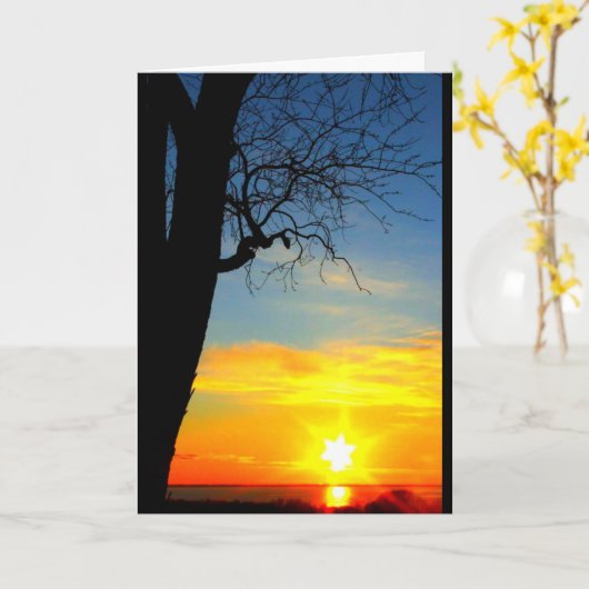 Lake Winnebago Sunset Denken Sie an Sie Karte (Gelbe Blume)