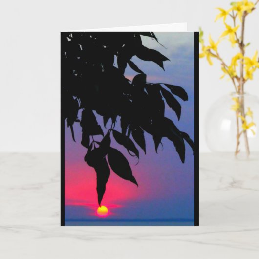 Lake Winnebago Sunset Denken Sie an Sie Karte (Gelbe Blume)