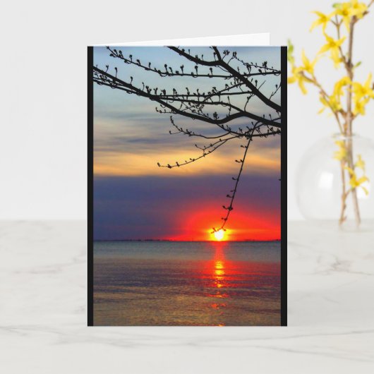 Lake Winnebago Sunset Denken Sie an Sie Karte (Gelbe Blume)