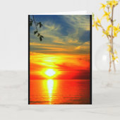 Lake Winnebago Sunset Denken Sie an Sie Karte (Gelbe Blume)