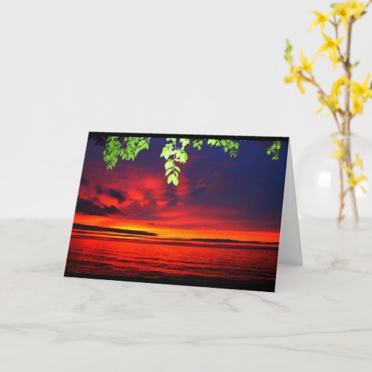 Lake Winnebago Sunset Denken Sie an Sie Karte (Gelbe Blume)