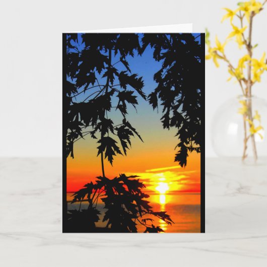 Lake Winnebago Sunset Denken Sie an Sie Karte (Gelbe Blume)