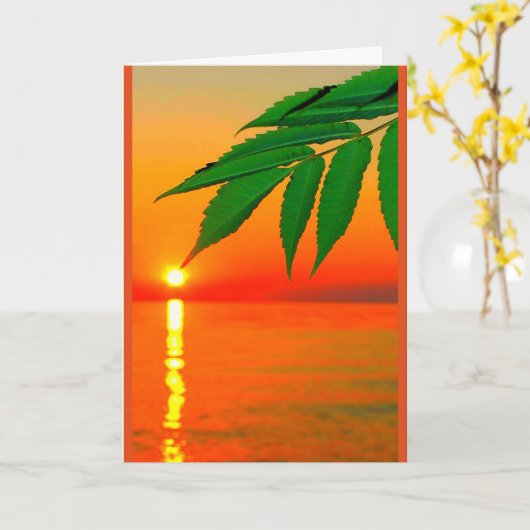 Lake Winnebago Sunset Denken Sie an Sie Karte (Gelbe Blume)