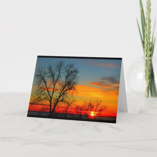 Lake Winnebago Sunset Denken Sie an Sie Karte (Vorderseite)