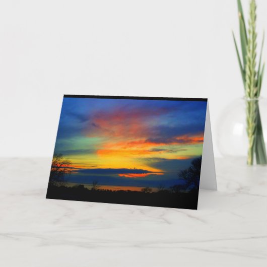 Lake Winnebago Sunset Denken Sie an Sie Karte (Vorderseite)