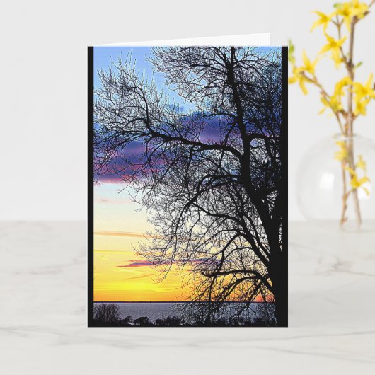 Lake Winnebago Sunset Denken Sie an Sie Karte (Gelbe Blume)