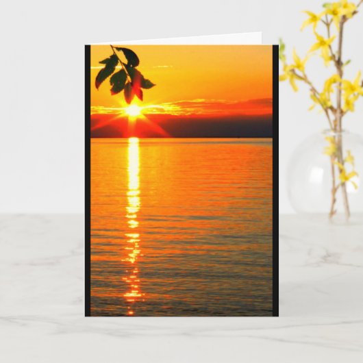 Lake Winnebago Sunset Denken Sie an Sie Karte (Gelbe Blume)