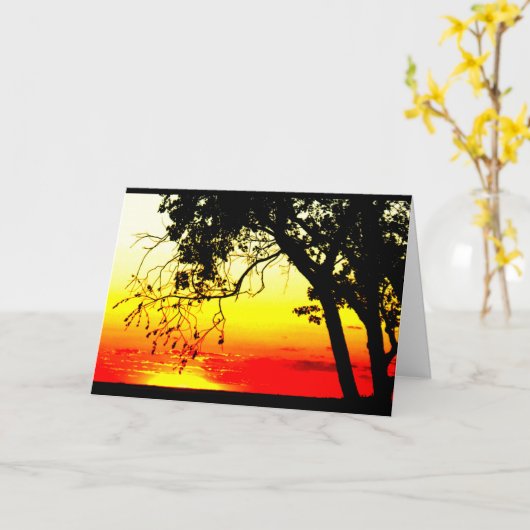 Lake Winnebago Sunset Denken Sie an Sie Karte (Gelbe Blume)