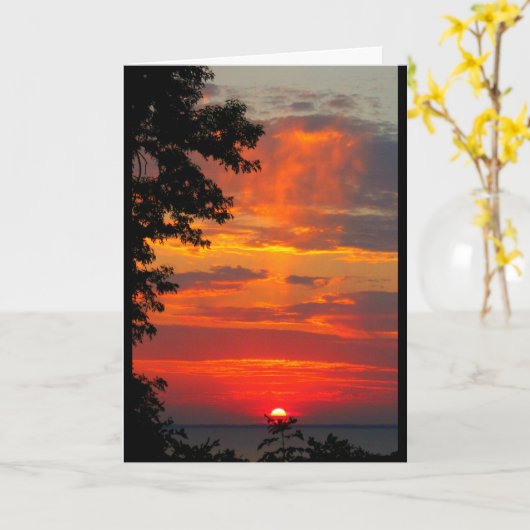 Lake Winnebago Sunset Denken Sie an Sie Karte (Gelbe Blume)