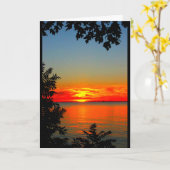 Lake Winnebago Sunset Denken Sie an Sie Karte (Gelbe Blume)