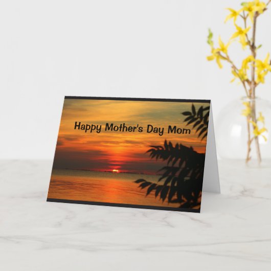 Lake Winnebago Sunset Happy Mother Day Mama Karte (Gelbe Blume)