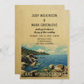 Lake Winnipesaukee Hochzeit Einladung Vintag (Vorne/Hinten)