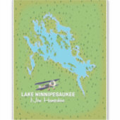 Lake Winnipesaukee New Hampshire Aufkleber (Vorderseite)