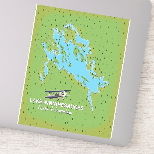 Lake Winnipesaukee New Hampshire Aufkleber (Detail)