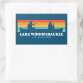 Lake Winnipesaukee New Hampshire Canoe Rechteckiger Aufkleber (Tasche)