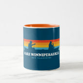 Lake Winnipesaukee New Hampshire Canoe Zweifarbige Tasse (Mittel)