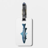 Lake Winnipesaukee New Hampshire Fisch Gepäckanhänger (Rückseite vertikal)