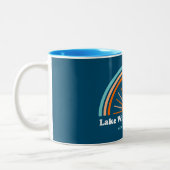 Lake Winnipesaukee New Hampshire Rainbow Zweifarbige Tasse (Links)